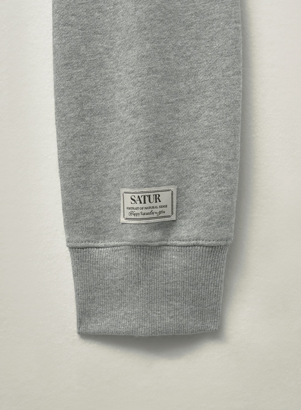 【SATUR】 (W) CLASSIC LOGO BASIC SWEATSHIRT : MELANGE GRAY 【SATUR】 (W) CLASSIC LOGO BASIC SWEATSHIRT : MELANGE GRAY