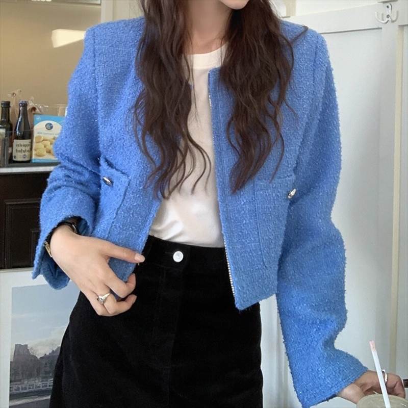 アウター レディース ジャケット ツイード コート 長袖 大人可愛い きれいめ シンプル お洒落 大人女子 20代 30代 学生 通学 おしゃれ かっこいい 旅行 着回し 普段使い 重ね着 韓国系 フ