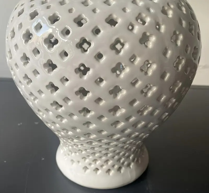 花瓶 フラワーベース ポット 北欧スタイル バロック セラミック 汎用ジャー ホワイト お洒落 エレガント かわいい ホワイトストレージジャー 収納ジャー 4-7