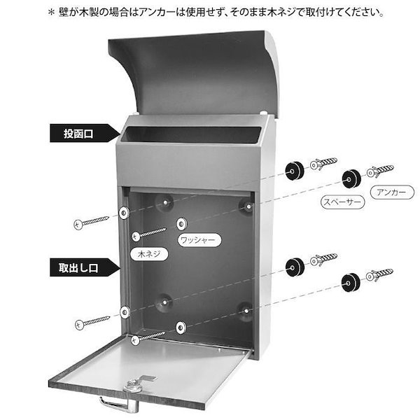 Qoo10] セトクラフト 壁掛けポスト GALVA