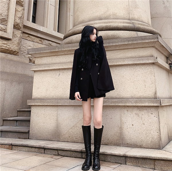 [美品]PARIGOT 黒 ポンチョ・ケープコート　サイズフリー 美品]PARIGOT 黒 ポンチョ・ケープコート サイズフリー 楽天市場