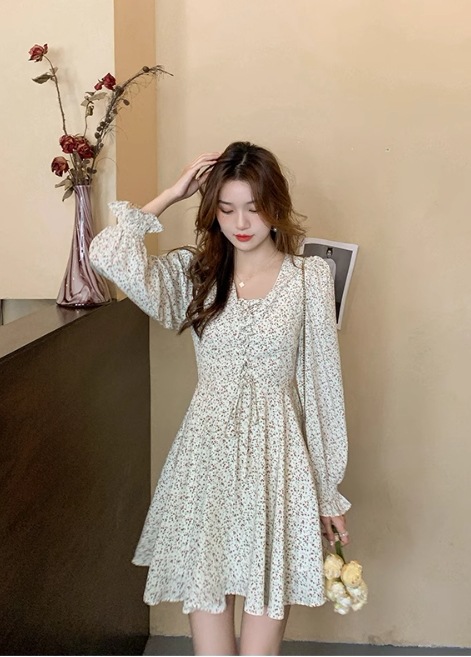 レディース ワンピース ミニ ショート 膝上 長袖 Vネック フレア Aライン かわいい 大人可愛い カジュアル おしゃれ ラフ ガーリー ルーズ フォーマル とろみ感 ヴィンテージ ラブリー