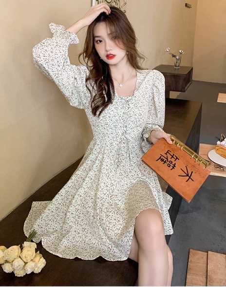 レディース ワンピース ミニ ショート 膝上 長袖 Vネック フレア Aライン かわいい 大人可愛い カジュアル おしゃれ ラフ ガーリー ルーズ フォーマル とろみ感 ヴィンテージ ラブリー