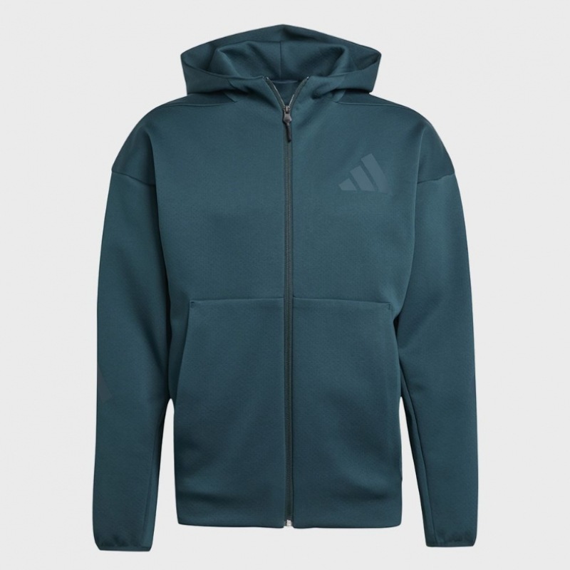 アディダス Z.N.E. フルジップ フード トラックジャケット - オーロラアイビー / KB3709 アディダス Z.N.E. フルジップ フード トラックジャケット - オーロラアイビー / KB3709