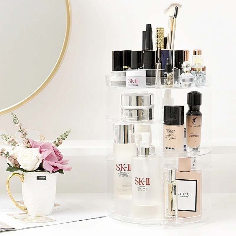 売れ筋回転化粧品収納ボックスドレッシングテーブルスキンケア製品収納ラック非アクリルデスクトップ美容収納ラック