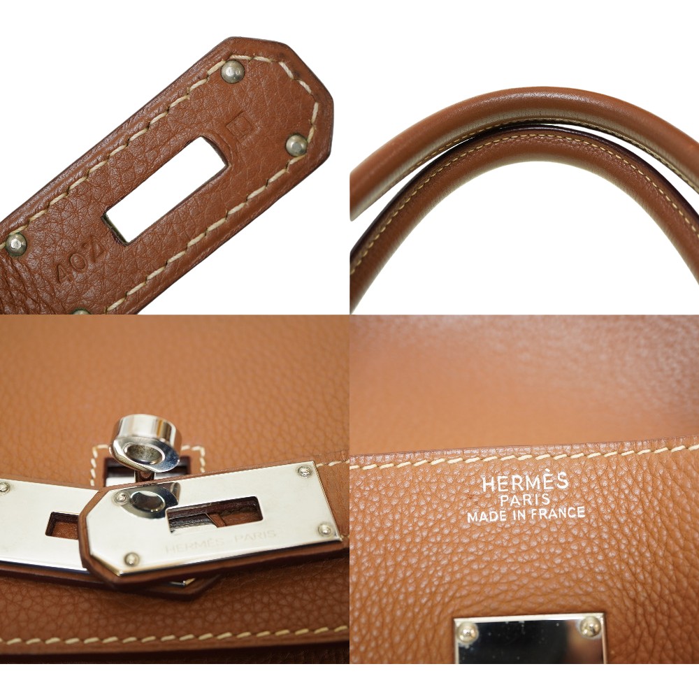 美品 バーキン50 ハンドバッグ トゴ/トゴ ゴールド L刻印 0038【中古】 メンズ