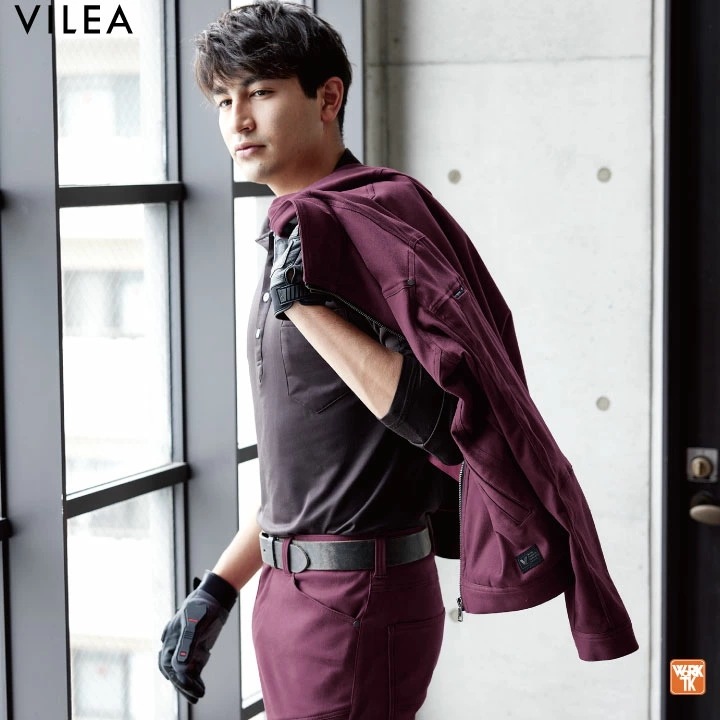 年間 秋冬 ストレッチ カーゴパンツ VILEA ヴィレア 作業着 カジュアル おしゃれ ワークパンツ メンズ レディース 大きいサイズ HOOH 鳳凰 /mh-3804-b