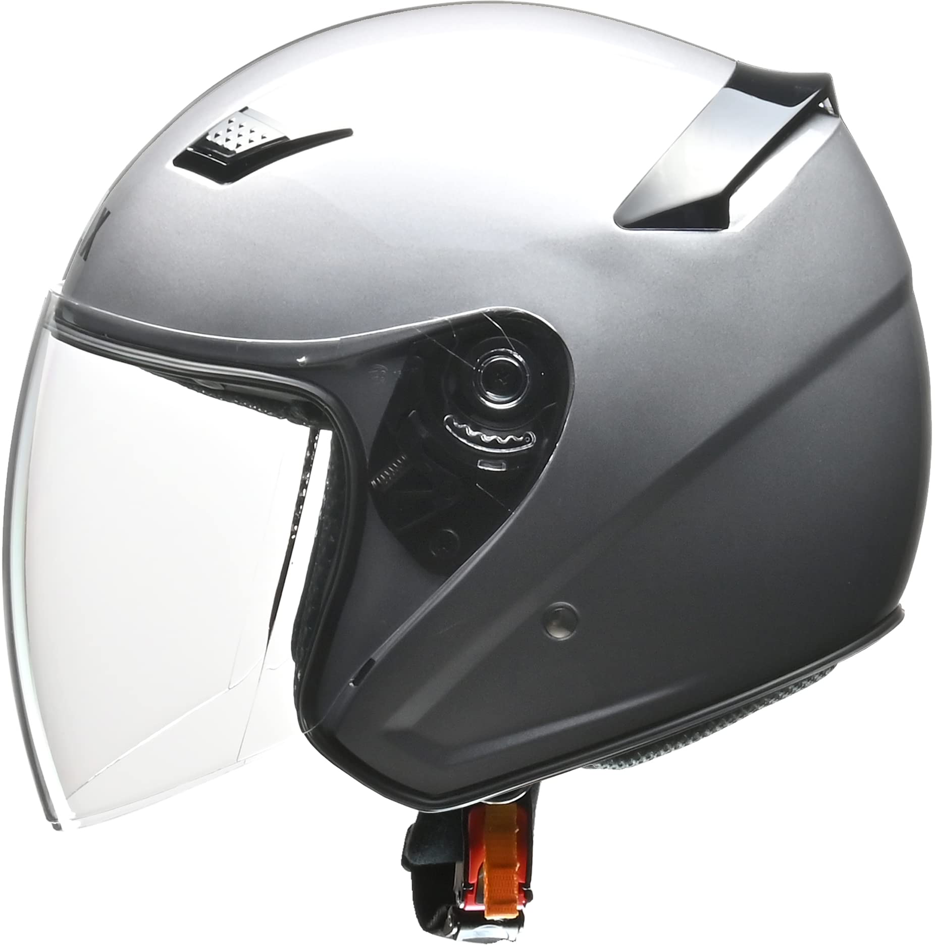 [リード工業] バイクヘルメット ジェット STRAX シルバー M SJ-8 - M (頭囲 57cm~58cm未満)