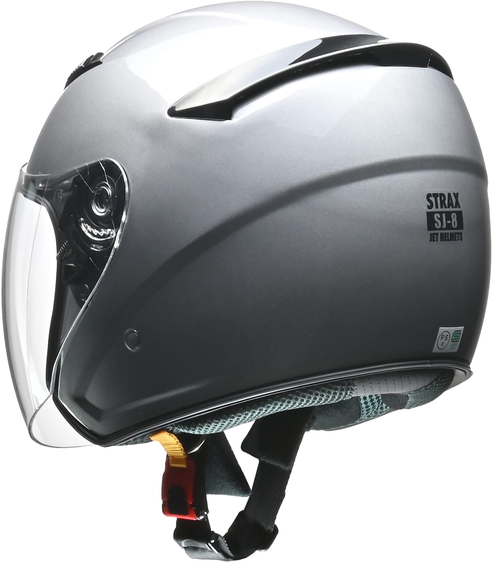 [リード工業] バイクヘルメット ジェット STRAX シルバー M SJ-8 - M (頭囲 57cm~58cm未満)