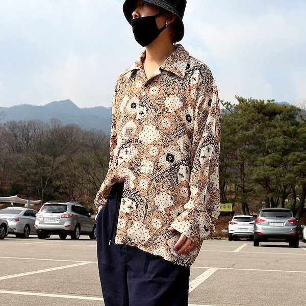 BTSジョングク menspanda★Shark Bandana Variant Pattern Shirt 口コミ・レビュー｜BTSジョングク menspanda☆Shark Bandana