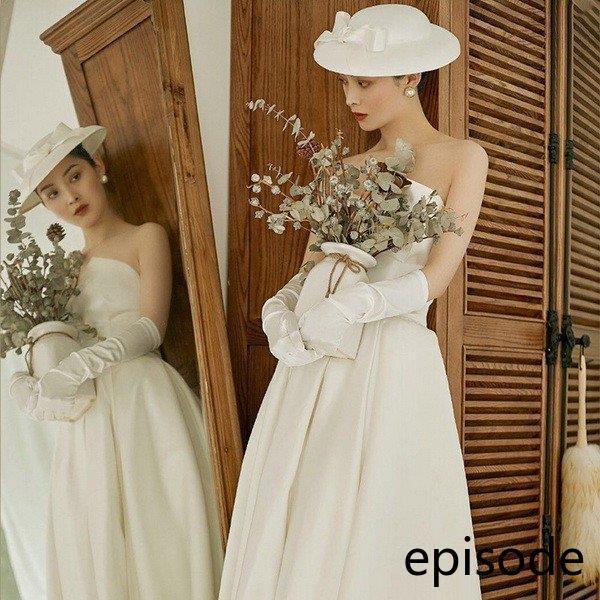ウェディングドレス白 パーティードレス ビスチェタイプ 演奏会 花嫁ロングドレス 簡約 結婚式 二次会 エレガント 挙式 姫系hs5264
