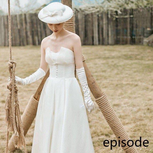 ウェディングドレス白 パーティードレス ビスチェタイプ 演奏会 花嫁ロングドレス 簡約 結婚式 二次会 エレガント 挙式 姫系hs5264