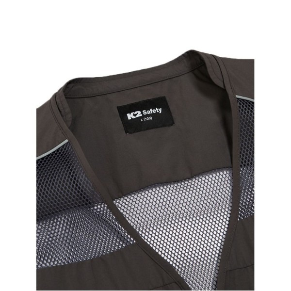 (M2 セーフティ) サプレックスベスト (チャコール) 21VE-613R_PMS21654C8 (M2 セーフティ) サプレックスベスト (チャコール) 21VE-613R_PMS21654C8