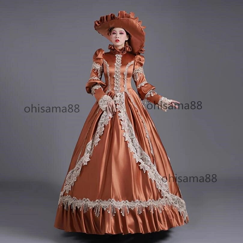 お得な価格貴婦人ドレス 貴族ドレス 高級感 お姫様ワンピース 可愛い パーティードレス 文化祭 学園祭 ロングドレス 舞踏会 撮影 長袖 ヨーロッパ風ドレス 演劇 演奏会 ハロウィン クリスマス ステ