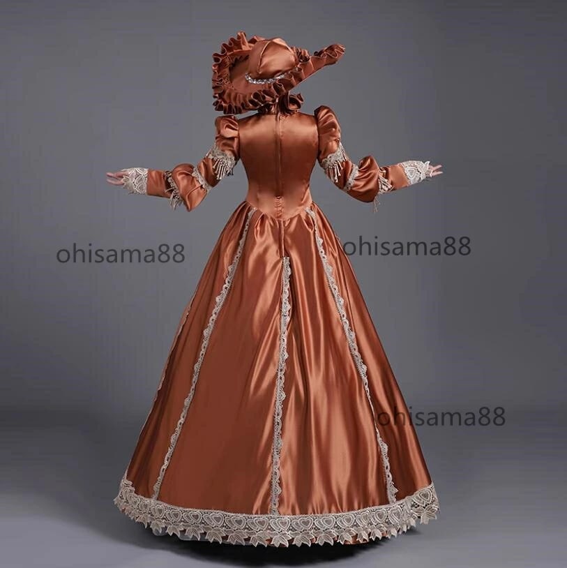 お得な価格貴婦人ドレス 貴族ドレス 高級感 お姫様ワンピース 可愛い パーティードレス 文化祭 学園祭 ロングドレス 舞踏会 撮影 長袖 ヨーロッパ風ドレス 演劇 演奏会 ハロウィン クリスマス ステ