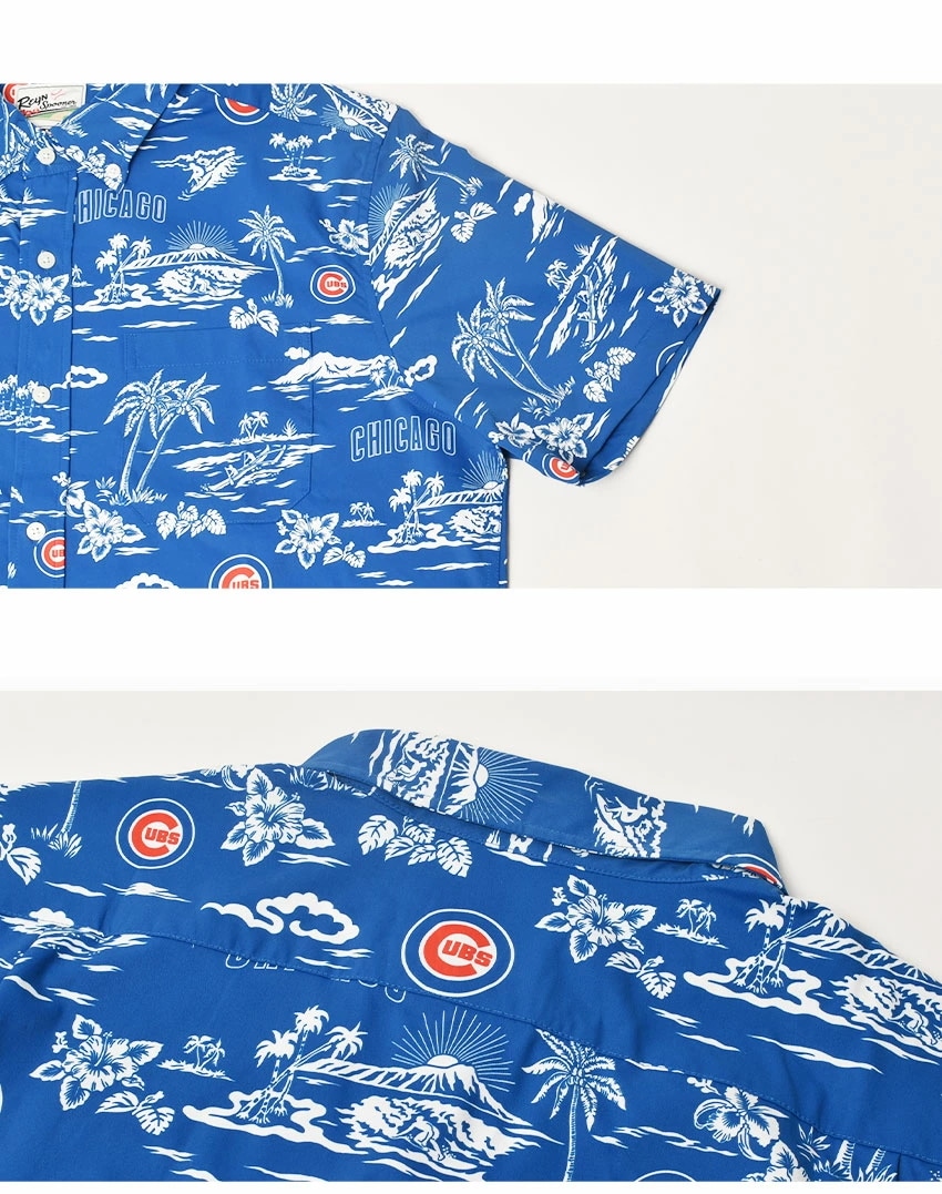レインスプーナー メンズ トップス ウエア 半袖 柄 アロハシャツ CHICAGO CUBS KEKAI PERFORMANCE BUTTON FRONT B534313121