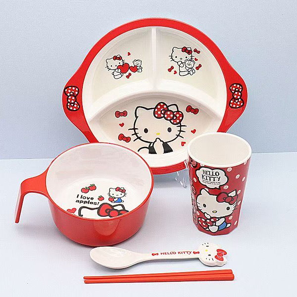 Qoo10] 超可愛い ハローキティ子供食器セット 仕
