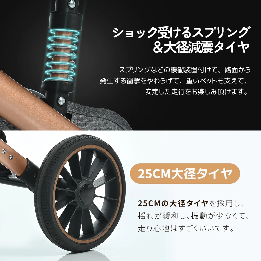 1437ペットカート Msize 対面式 分離式 2way 折りたたみ 多頭 中型犬 小型犬 フルオーペン 4輪 アルミ製 収納 軽量 ストッパー付き ダンパー付き 組立簡単 犬カート ドッグカート