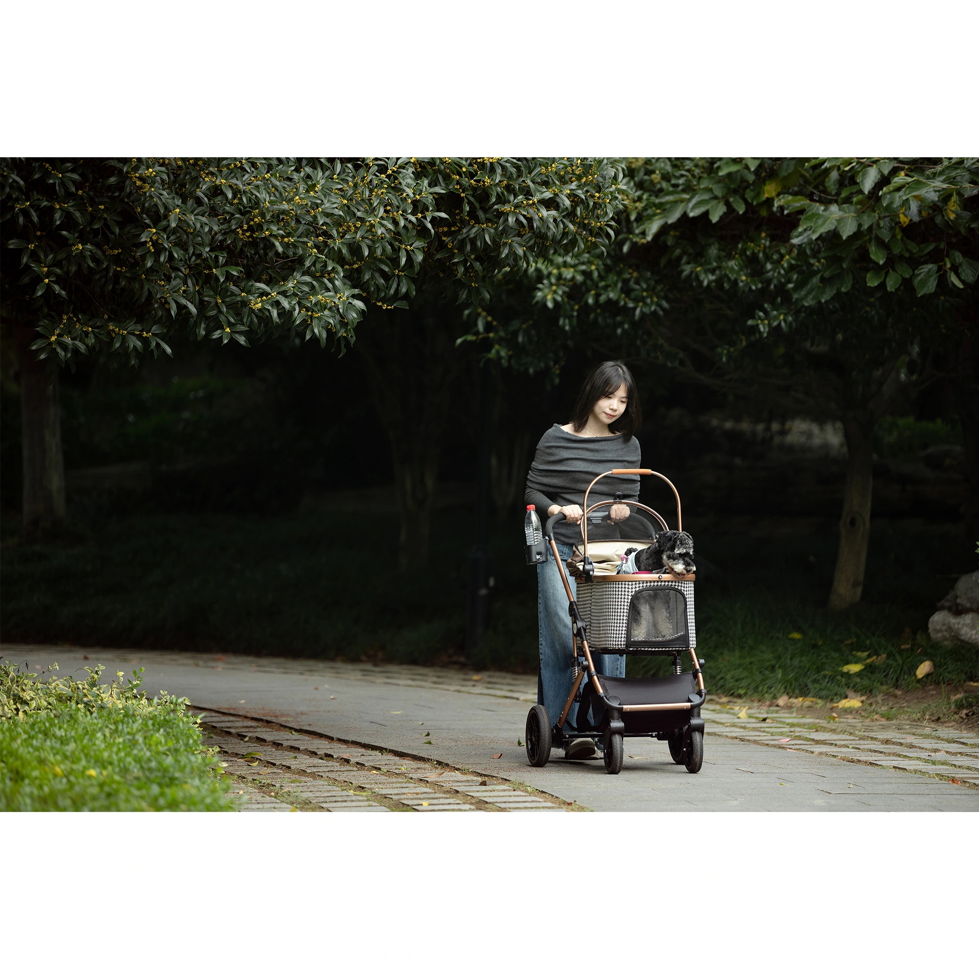 1437ペットカート Msize 対面式 分離式 2way 折りたたみ 多頭 中型犬 小型犬 フルオーペン 4輪 アルミ製 収納 軽量 ストッパー付き ダンパー付き 組立簡単 犬カート ドッグカート