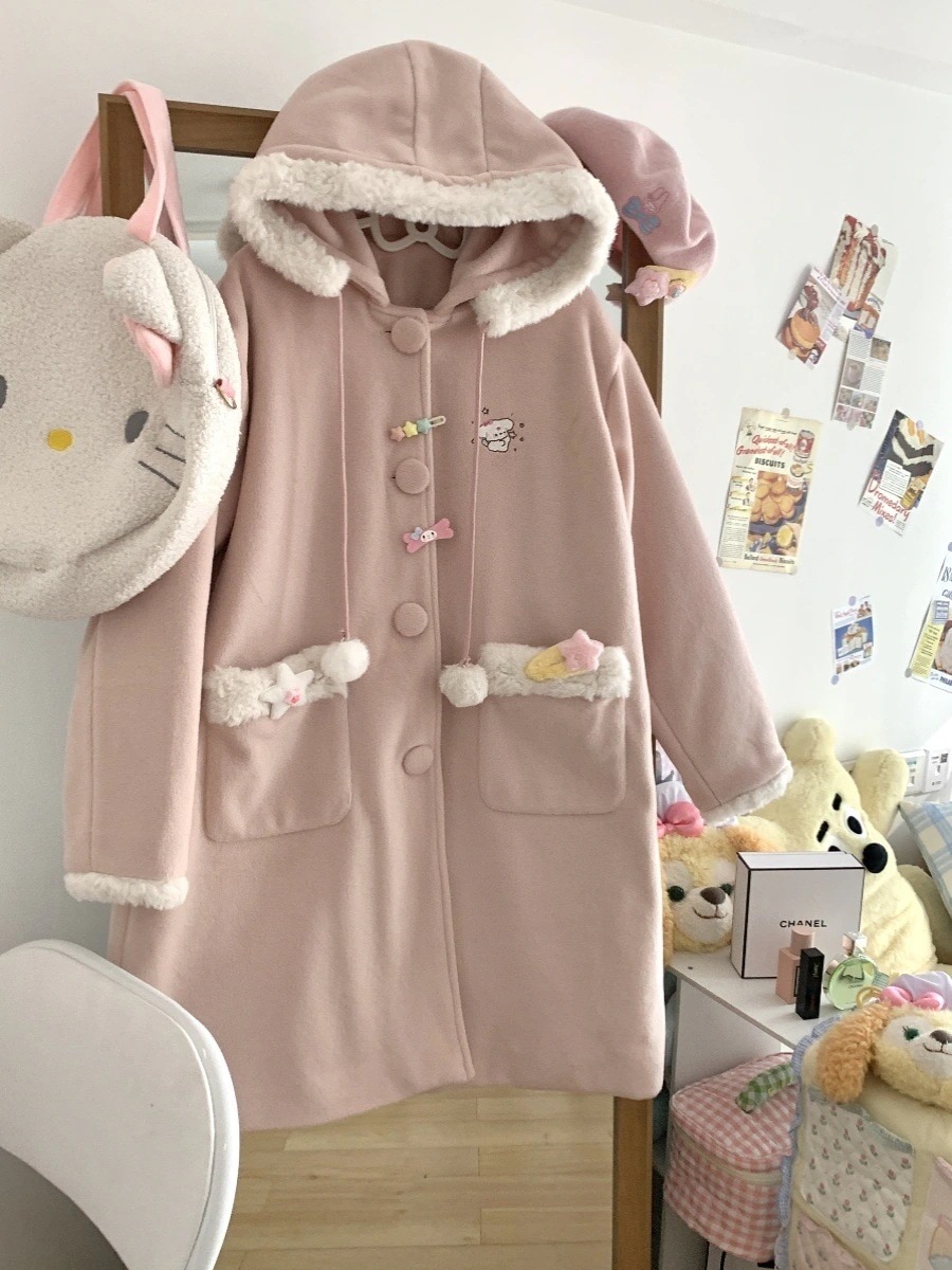 ピンクロングウールコートレディースウールコートシーズンカップルカレッジキルティングコート ピンクロングウールコートレディースウールコートシーズンカップルカレッジキルティングコート