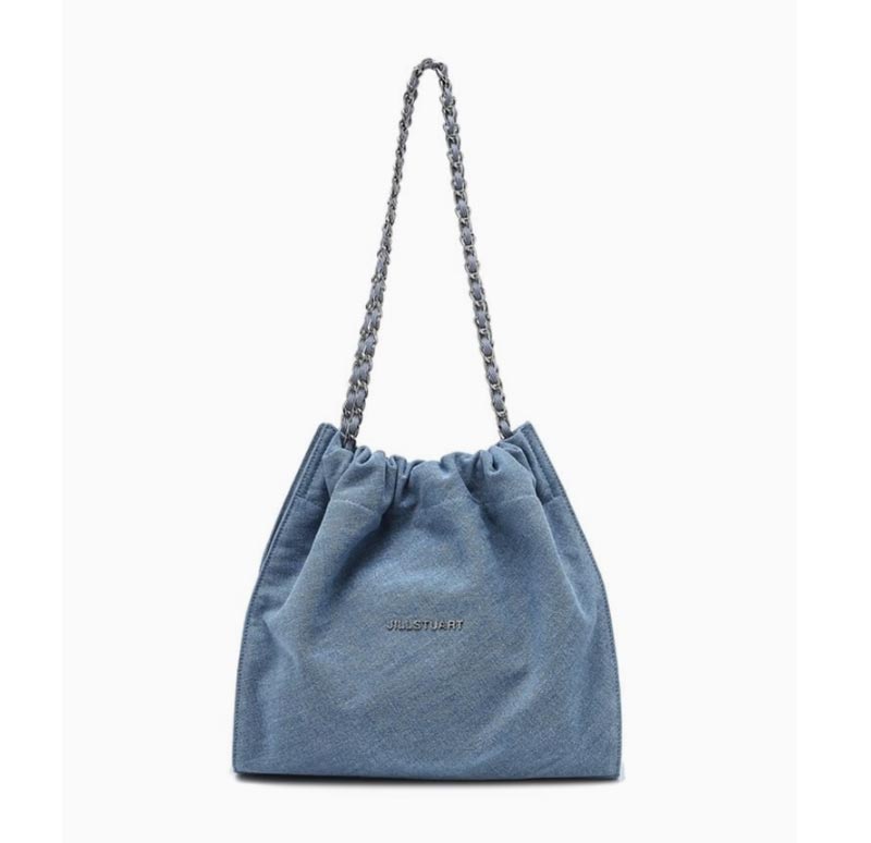[COCO CHAIN] DENIM DRAWSTRING CHAIN SHOULDER M [demim / Dark denim ] / JABA4F168B2 / JABA4F178B3