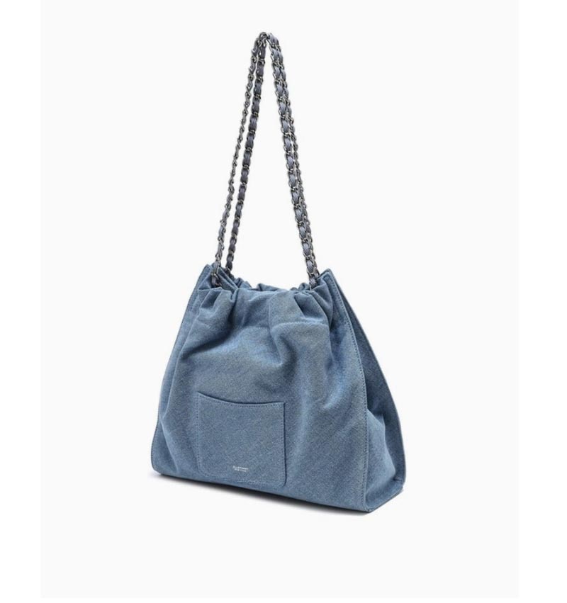 [COCO CHAIN] DENIM DRAWSTRING CHAIN SHOULDER M [demim / Dark denim ] / JABA4F168B2 / JABA4F178B3