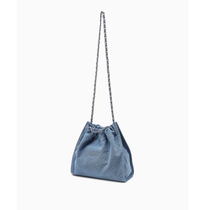 [COCO CHAIN] DENIM DRAWSTRING CHAIN SHOULDER M [demim / Dark denim ] / JABA4F168B2 / JABA4F178B3