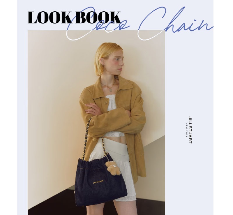 [COCO CHAIN] DENIM DRAWSTRING CHAIN SHOULDER M [demim / Dark denim ] / JABA4F168B2 / JABA4F178B3