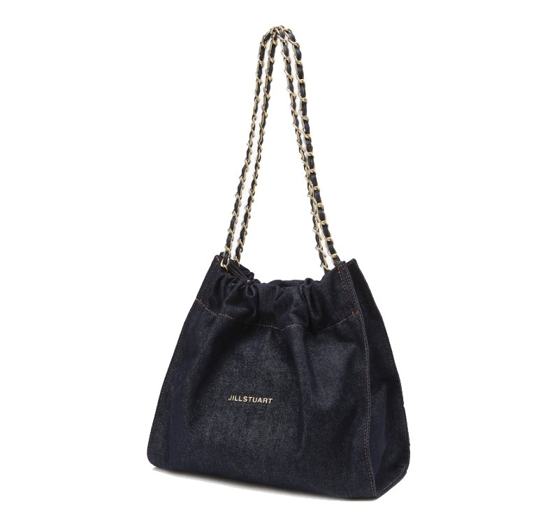 [COCO CHAIN] DENIM DRAWSTRING CHAIN SHOULDER M [demim / Dark denim ] / JABA4F168B2 / JABA4F178B3