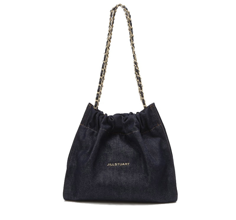 [COCO CHAIN] DENIM DRAWSTRING CHAIN SHOULDER M [demim / Dark denim ] / JABA4F168B2 / JABA4F178B3