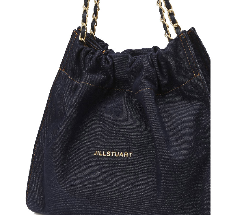 [COCO CHAIN] DENIM DRAWSTRING CHAIN SHOULDER M [demim / Dark denim ] / JABA4F168B2 / JABA4F178B3