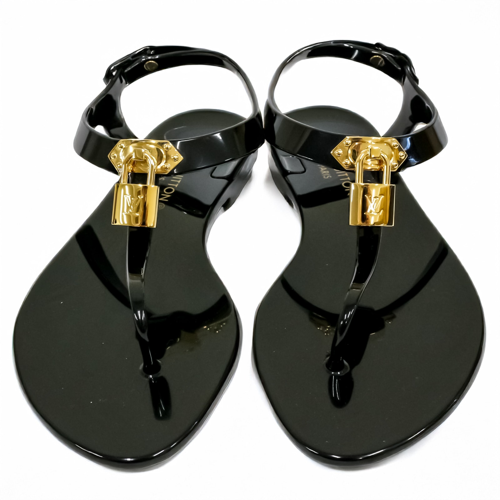 【正規品保証・未使用品】 ビキニライン LV刻印パドロック付 サンダル 35 ブラック レディース 【SD041】 【正規品保証・未使用品】 ビキニライン LV刻印パドロック付 サンダル 35 ブラック レディース 【SD041】