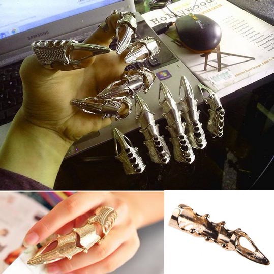 Amazon.co.jp: HAMILO アーマーリング リング フィンガーリング アクセサリー コスプレ用品 6点セット : ホビー