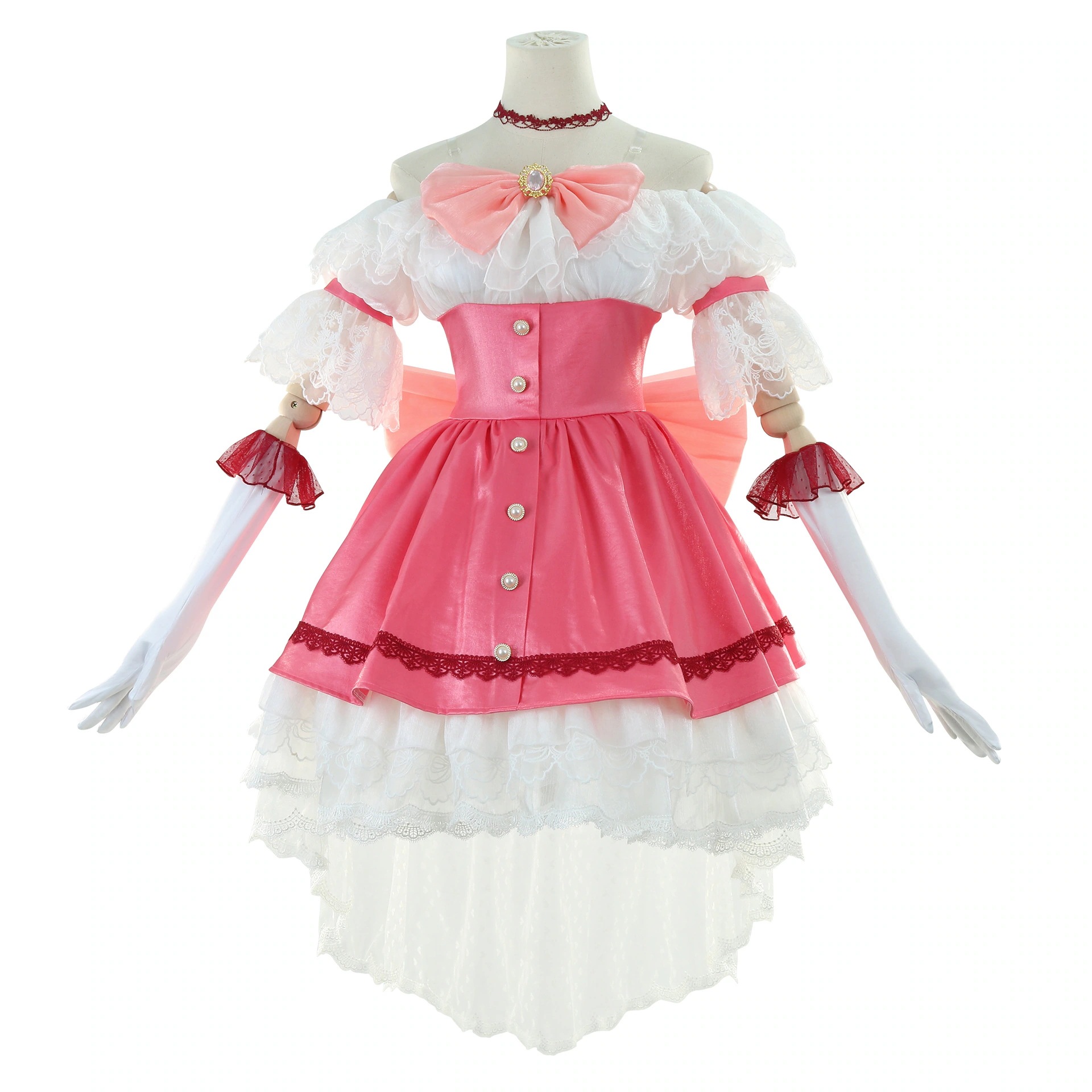 魔法少女 鹿目 まどか コスプレ衣装 コスチューム 学園祭 イベント 仮装 変装 パーテイードレス