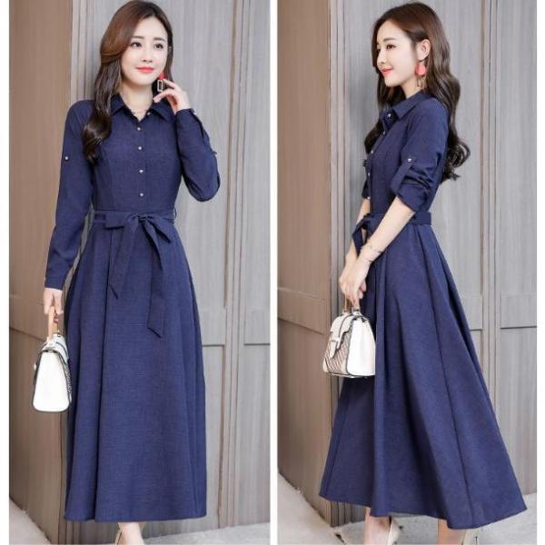 ワンピース レディース シャツワンピース Aライン マキシ丈 ロング 無地 長袖 フレア ワンピース レディース シャツワンピース Aライン マキシ丈 ロング 無地 長袖 フレア