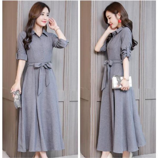 ワンピース レディース シャツワンピース Aライン マキシ丈 ロング 無地 長袖 フレア ワンピース レディース シャツワンピース Aライン マキシ丈 ロング 無地 長袖 フレア