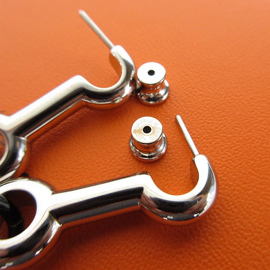 エルメス HERMES ピアス ラプソディ バッファローホーン/メタル ブラウン/シルバー レディース s0674g エルメス HERMES ピアス ラプソディ バッファローホーン/メタル ブラウン/シルバー レディース s0674g