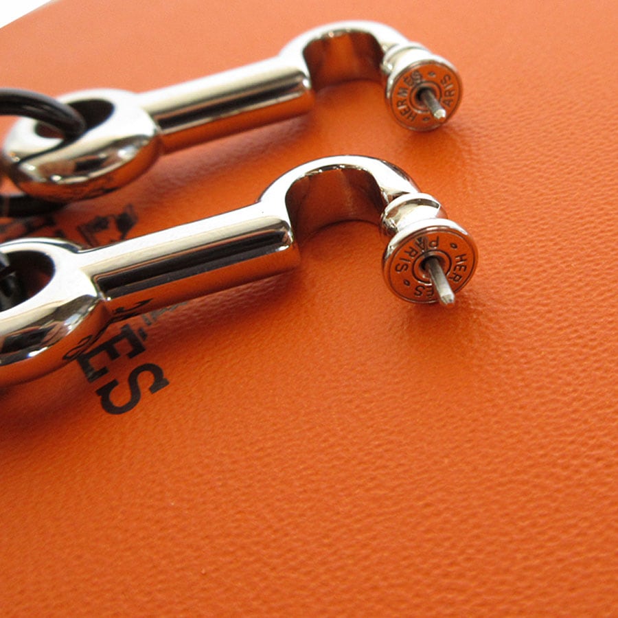 エルメス HERMES ピアス ラプソディ バッファローホーン/メタル ブラウン/シルバー レディース s0674g エルメス HERMES ピアス ラプソディ バッファローホーン/メタル ブラウン/シルバー レディース s0674g