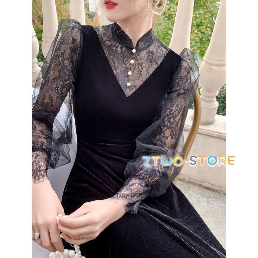 パーティードレス 結婚式 お呼ばれドレス 袖あり ロング 長袖 シースルー袖 ロングドレス 黒 大きいサイズ 3L 小さいサイズ 韓国 おしゃれ パーティードレス 結婚式 お呼ばれドレス 袖あり ロング 長袖 シースルー袖 ロングドレス 黒 大きいサイズ 3L 小さいサイズ 韓国 おしゃれ