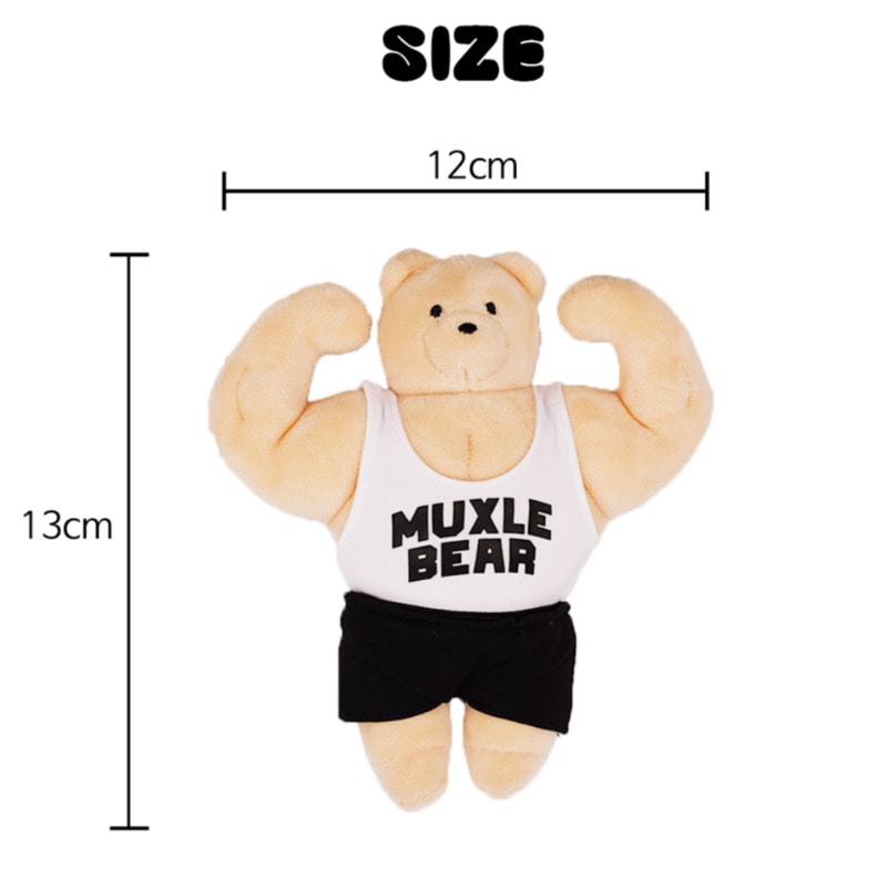 [MUXLE BEAR 2種1択] 全身 マドンゴムくん 筋肉人形 キーリング かわいい マスコット キーホルダー