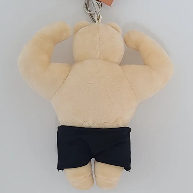 [MUXLE BEAR 2種1択] 全身 マドンゴムくん 筋肉人形 キーリング かわいい マスコット キーホルダー