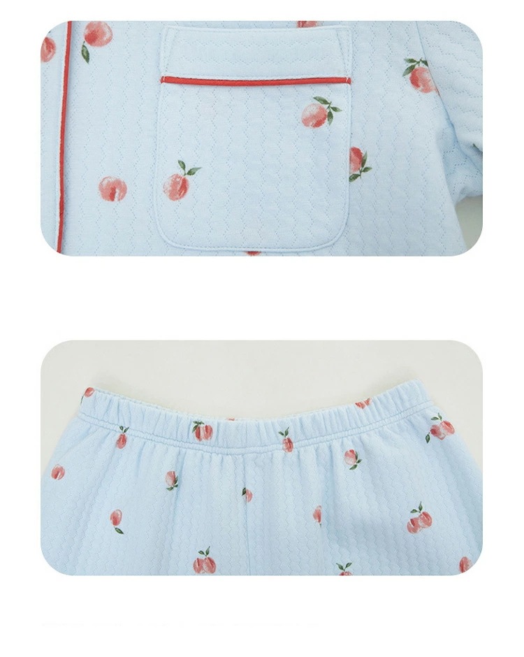 【急速出荷】[激安]綿 ３層構造 パジャマ レディース 綿100% オーガニックコットン ポリエステル 上下セット 暖かい 長袖 冬 秋 パジャマ 前開き 長袖 入院 誕生日 プレゼント 高級 ナイ