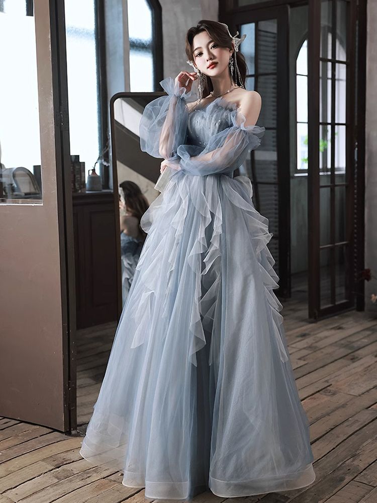 2024 ブルーベルカントソロパフォーマンス衣装学生美術試験ドレス森学部ホスト