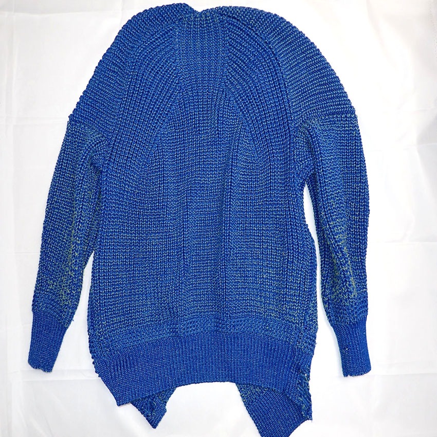 中古】DIESEL/ディーゼル 厚手 ブルーニットカーディガン[b43-33