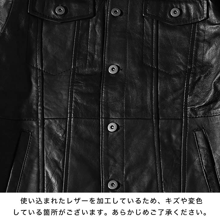 【本革】レザージャケット ライダースジャケット メンズ 革ジャン 本革ジャケット シングルライダース ダブルライダース リアルレザー リプロダクトレザー (ジョーカー) L Gジャンタイプ