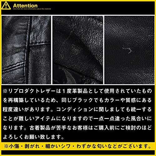 【本革】レザージャケット ライダースジャケット メンズ 革ジャン 本革ジャケット シングルライダース ダブルライダース リアルレザー リプロダクトレザー (ジョーカー) L Gジャンタイプ