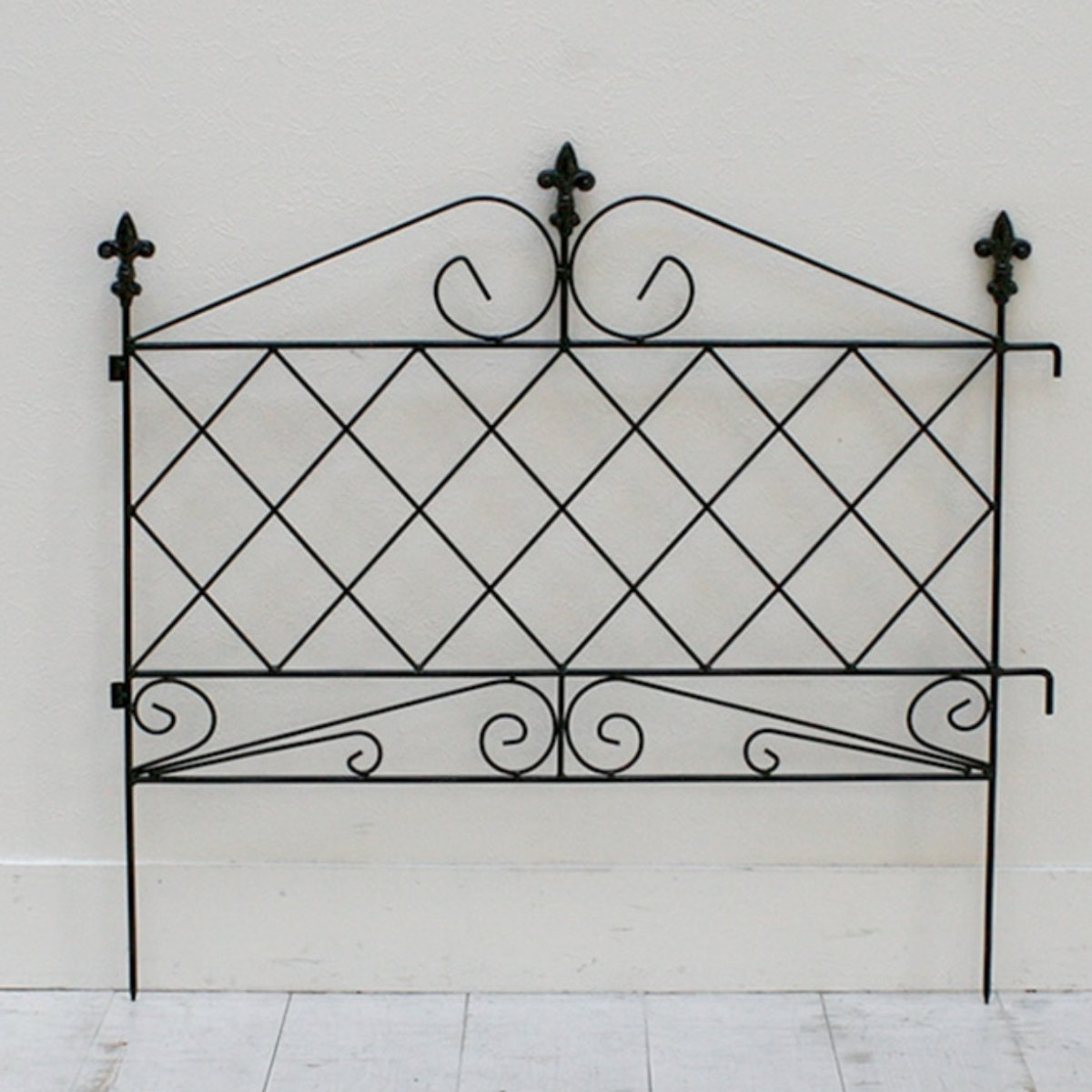 フェンス アプローチローフェンス 4枚組 ガーデンフェンス アイアン 柵 園芸 エクステリア 雑貨 花壇 庭 ベランダ バルコニー ガーデニング アイアンガーデンフェンス トレリス