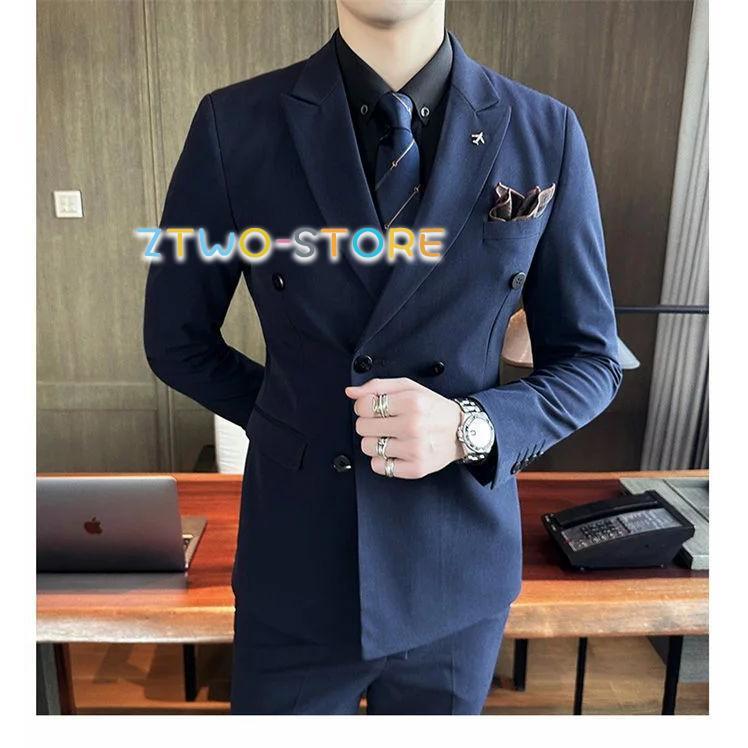 「品質良い」新作 タキシード 6色選択可 パンツスーツ スリーピース スーツ メンズ 演奏会 発表会 おしゃれスーツ 紳士服 礼服 メンズスーツ 春夏秋冬 フォ