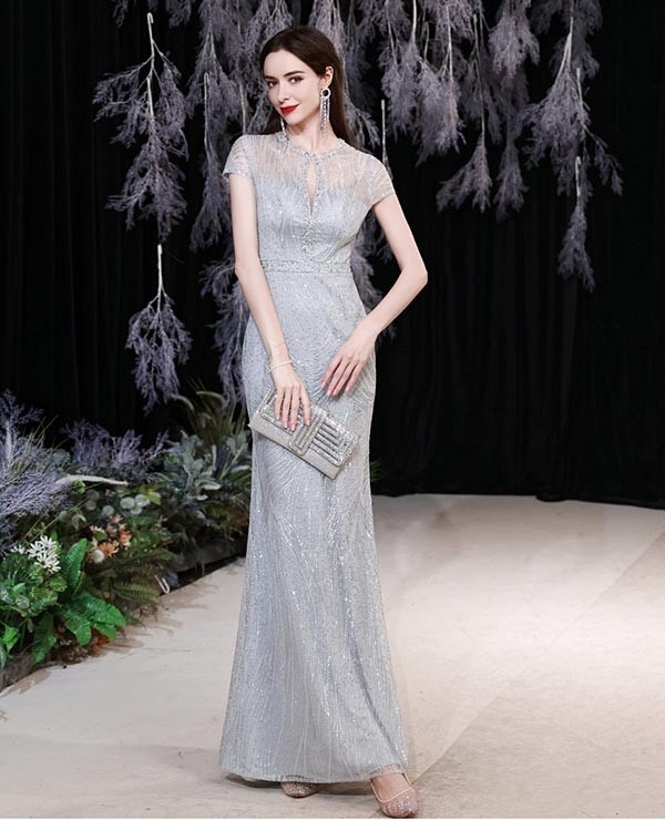 演奏会 結婚式 母親 イブニングドレス キラキラ ピアノ発表会 シルバー 灰色 袖付き ワンピース 半袖 タイト ステージドレス 二次会 パーティードレス ウエディング エレガント ドレス 大人 ピア 演奏会 結婚式 母親 イブニングドレス キラキラ ピアノ発表会 シルバー 灰色 袖付き ワンピース 半袖 タイト ステージドレス 二次会 パーティードレス ウエディング エレガント ドレス 大人 ピア