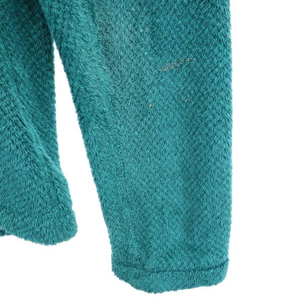 アウトドア フリースジャケット M 青緑 レディース